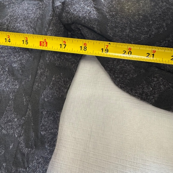 Elegant Dark Gray Patterned Pea Coat - Picture 5 of 7